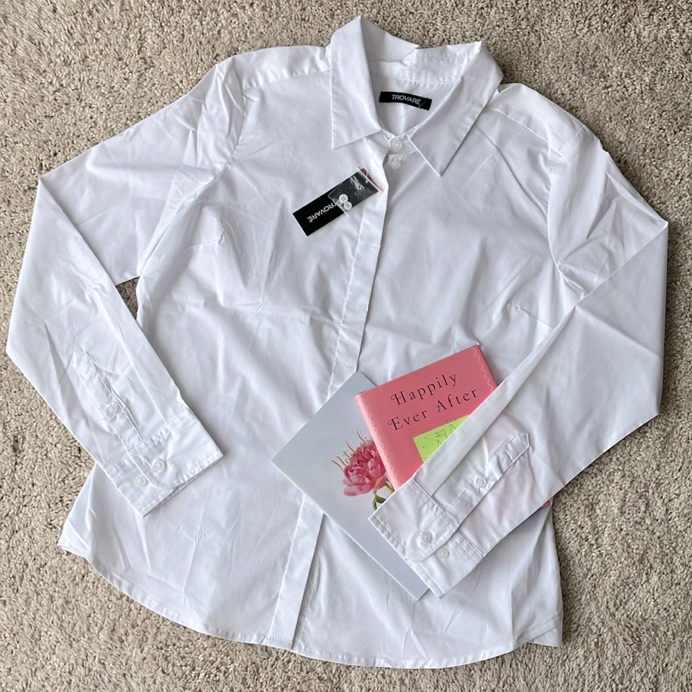 White Button-Down Shirt - Timeless Women's Classic. Tag no longer attached. XL